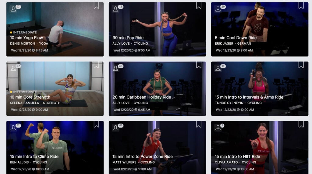 Classes remaining on December 23, 2020 after the class purge.