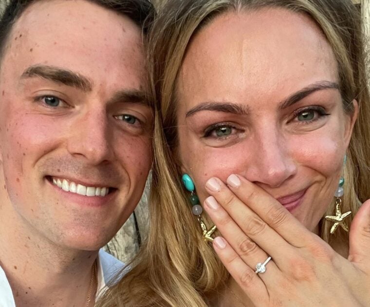 Ben Alldis & Leanne Hainsby getting engaged.