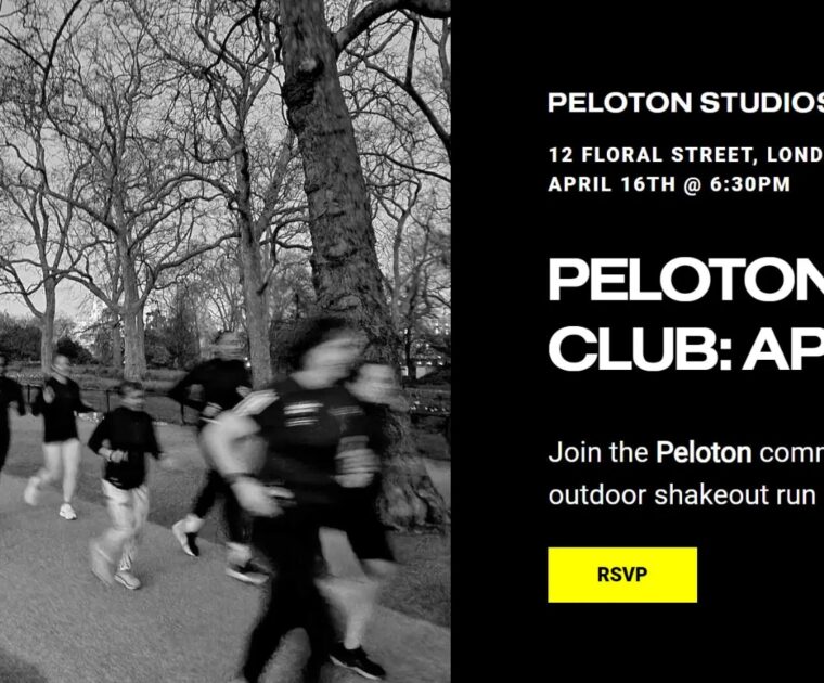 Peloton Studios London hosting 5K shakeout run in April 2024