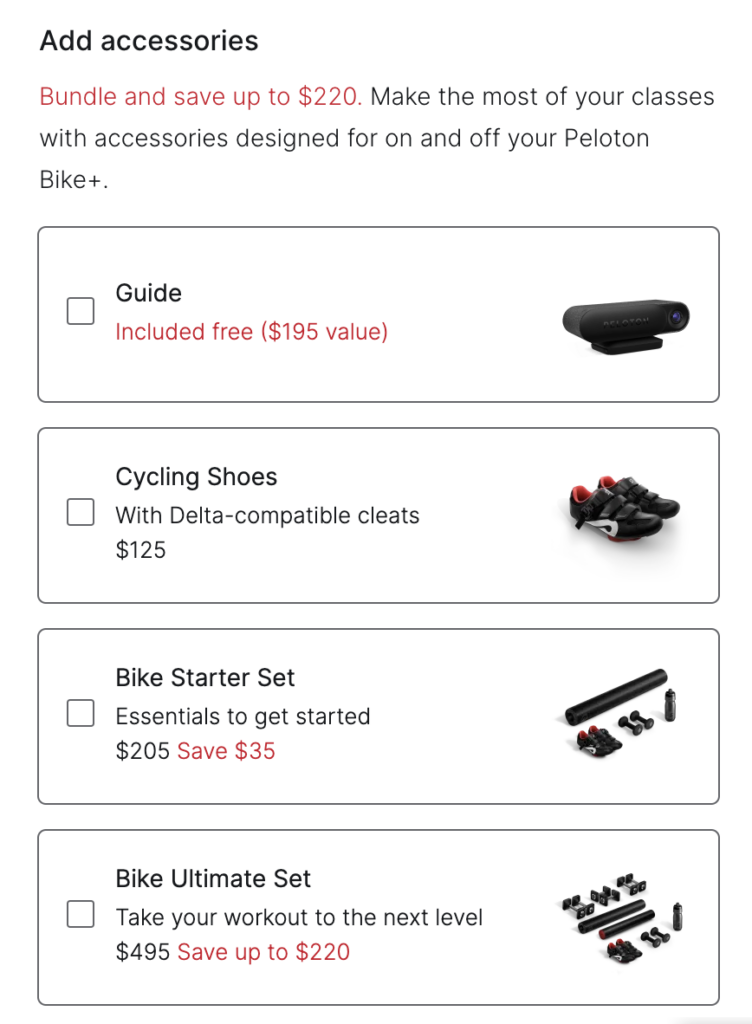 Guide listed as "free" in accessories section