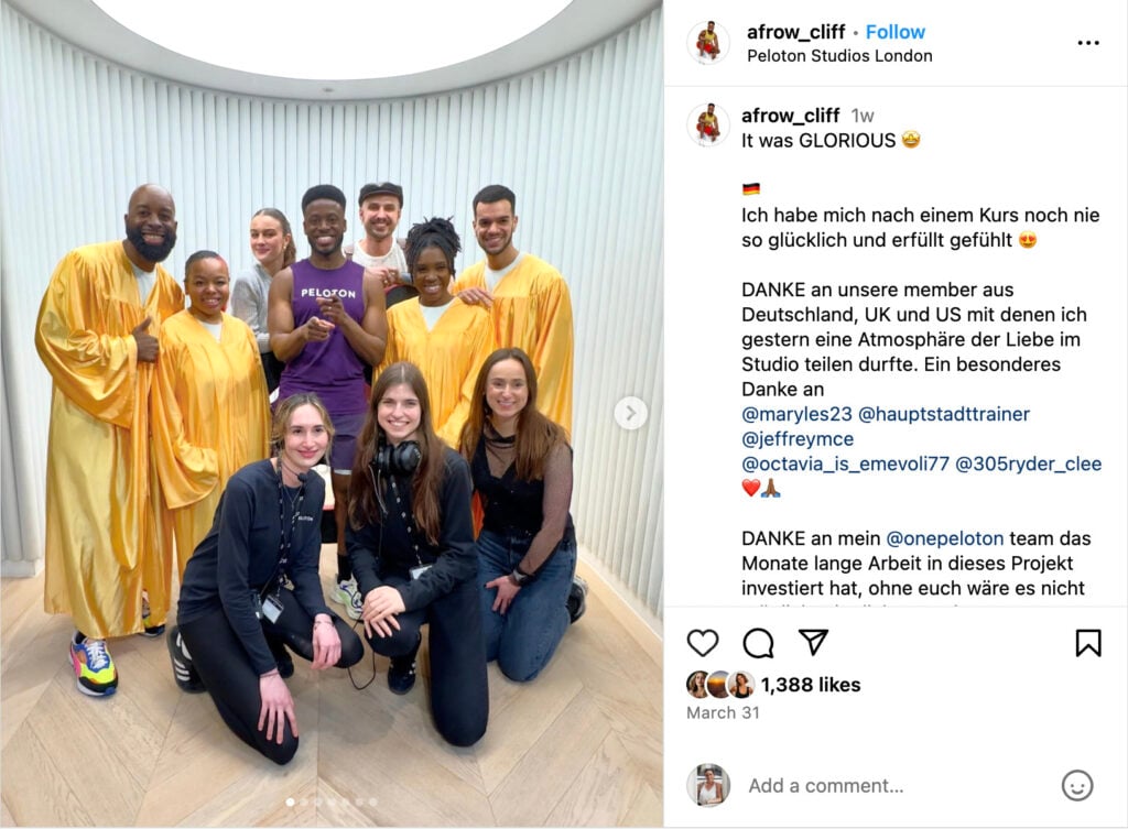 Cliff Dwenger's Instagram post following first Gloriously Gospel ride premiere.