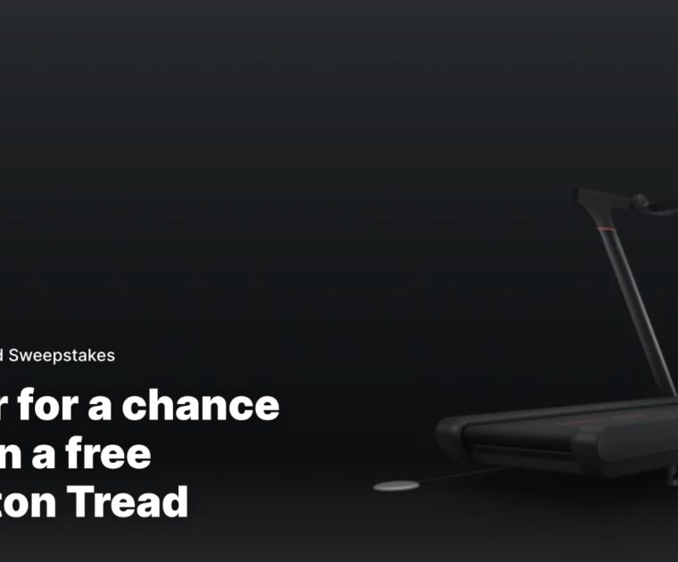 A free Peloton Tread is being given away.