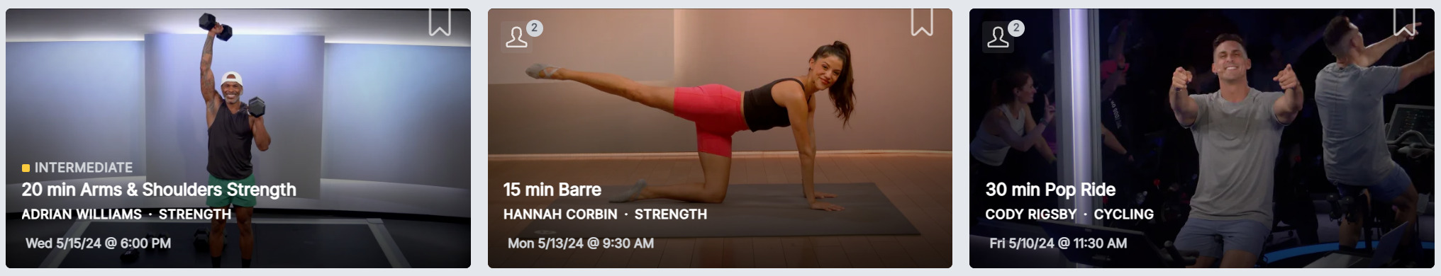 Current "Get Into It" collection classes