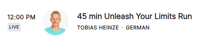 Peloton live class schedule with first "Unleash Your Limits" run on May 21