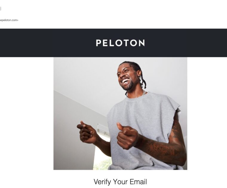 The email sent to some Peloton members today.