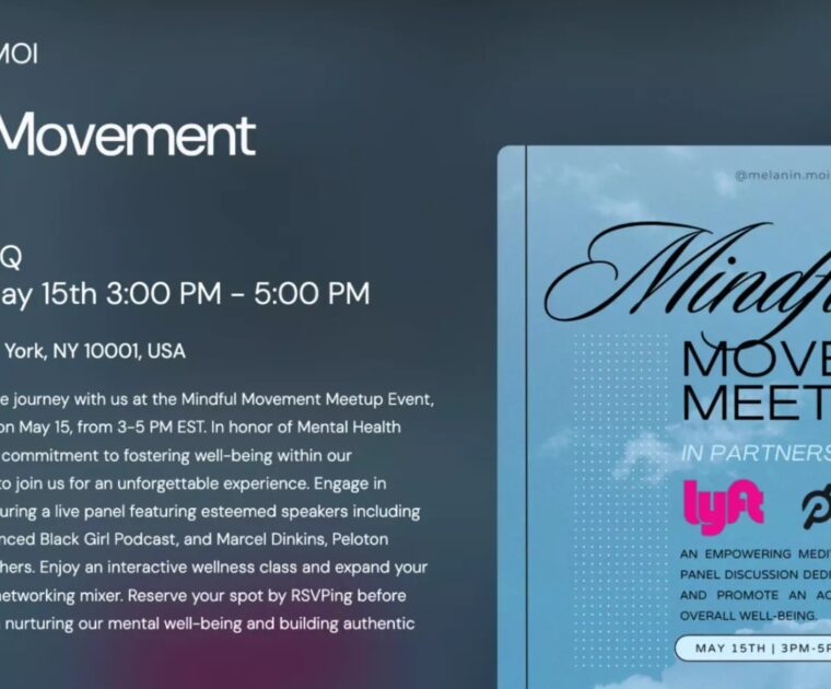 Mindful Movement Meetup event website.