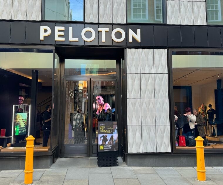 The outside of PSL (Peloton Studios London).