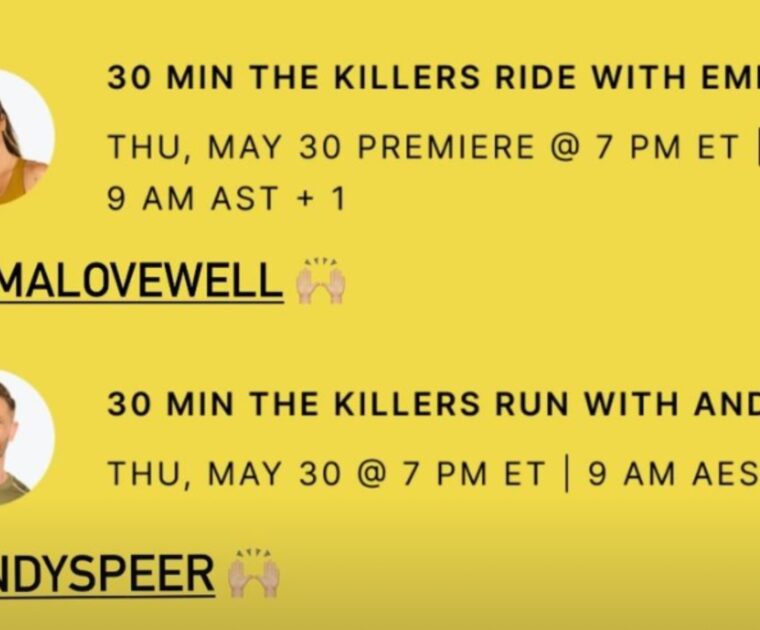 Peloton's The Killers artist series classes.
