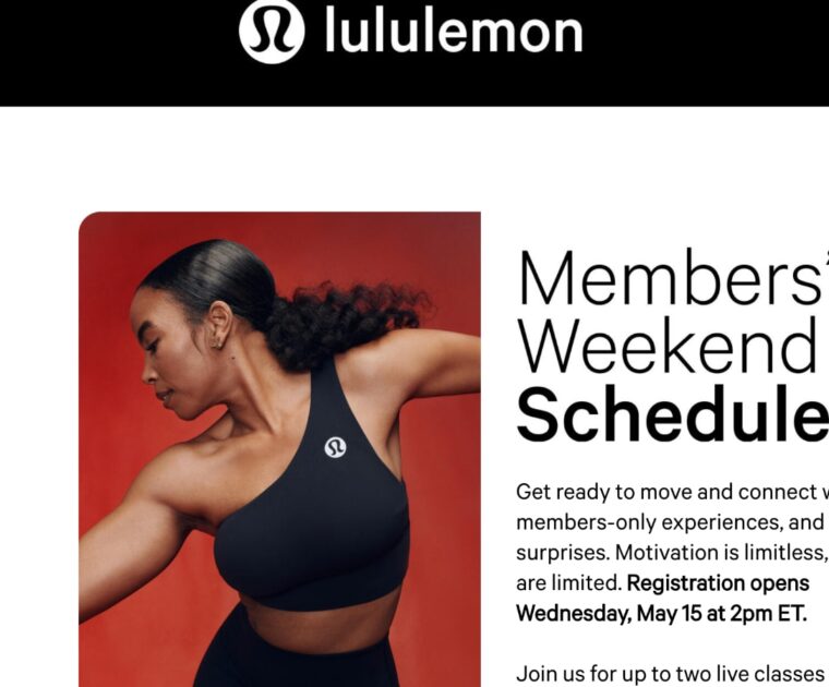 lululemon members weekend at Peloton Studios New York.