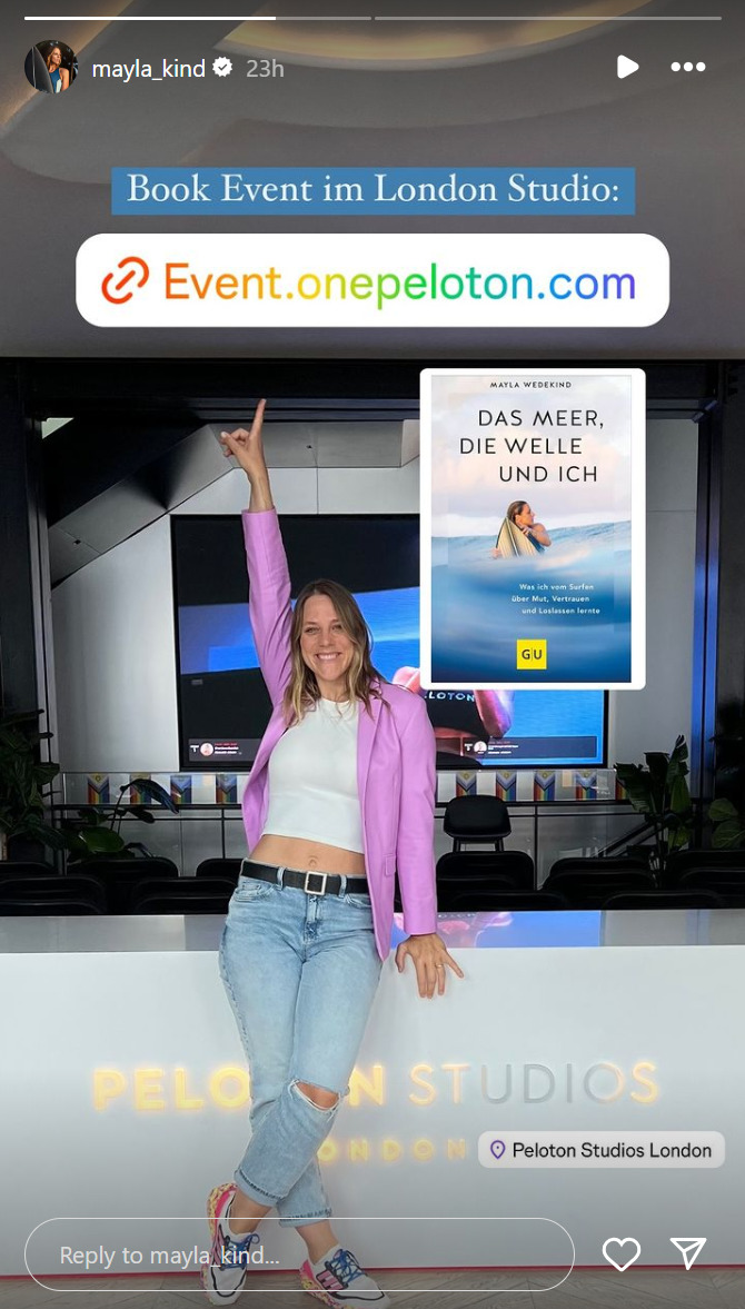 Instagram post by Mayla Wedekind announcing book reading event