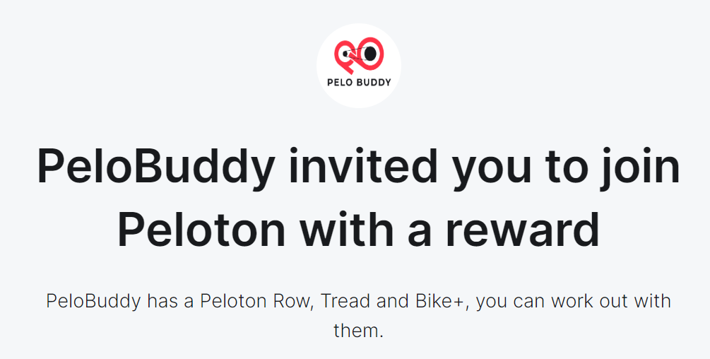 Personalized referral link to purchase new Peloton hardware, now through July 9
