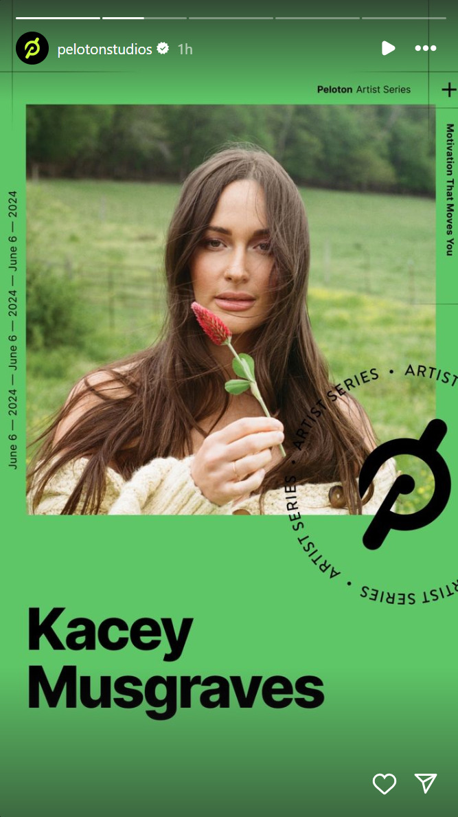 Peloton's Kacey Musgraves artist series announcement