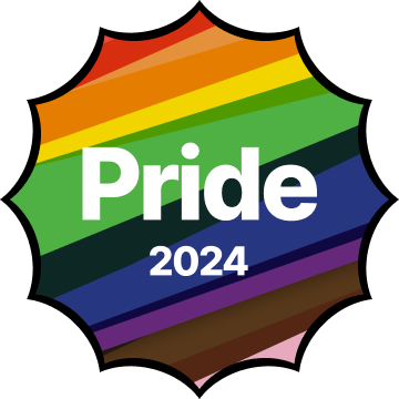 Badge for Peloton's 2024 pride classes.