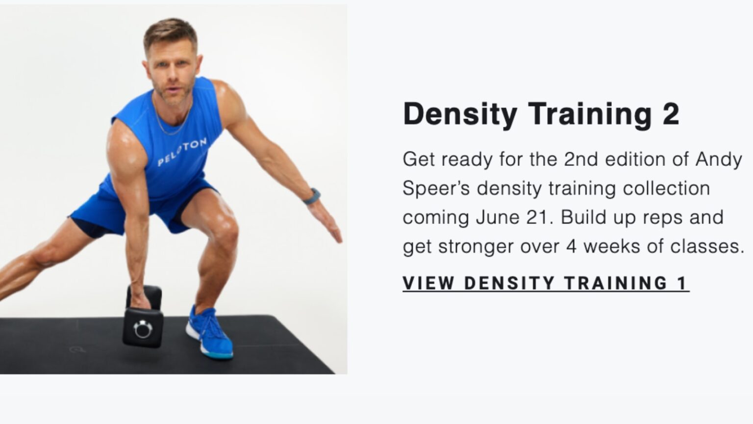 New Density Training 2 Program from Andy Speer coming to Peloton on ...