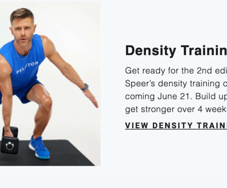 A new Density Training 2 program by Andy Speer is coming to Peloton soon.