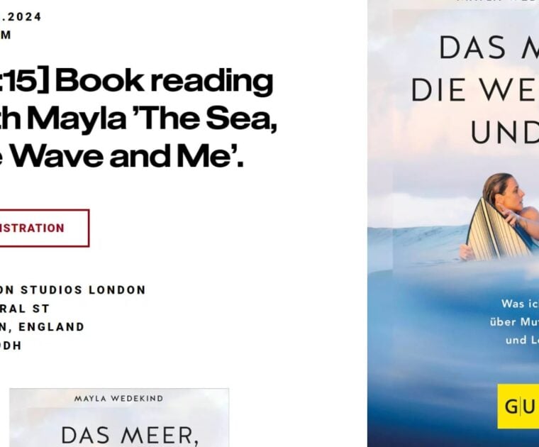 Registration page for Mayla's book event during London Calling weekend