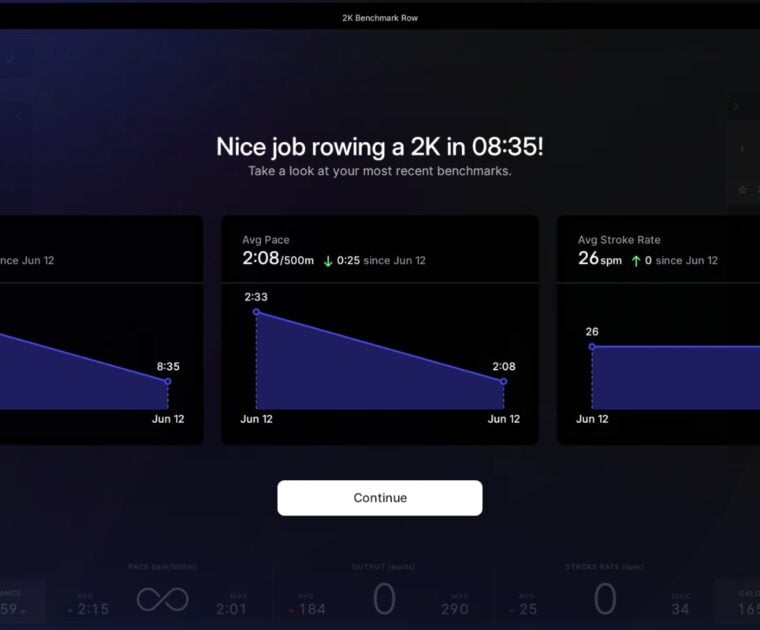 After your second benchmark test, you'll get comparison graphs.
