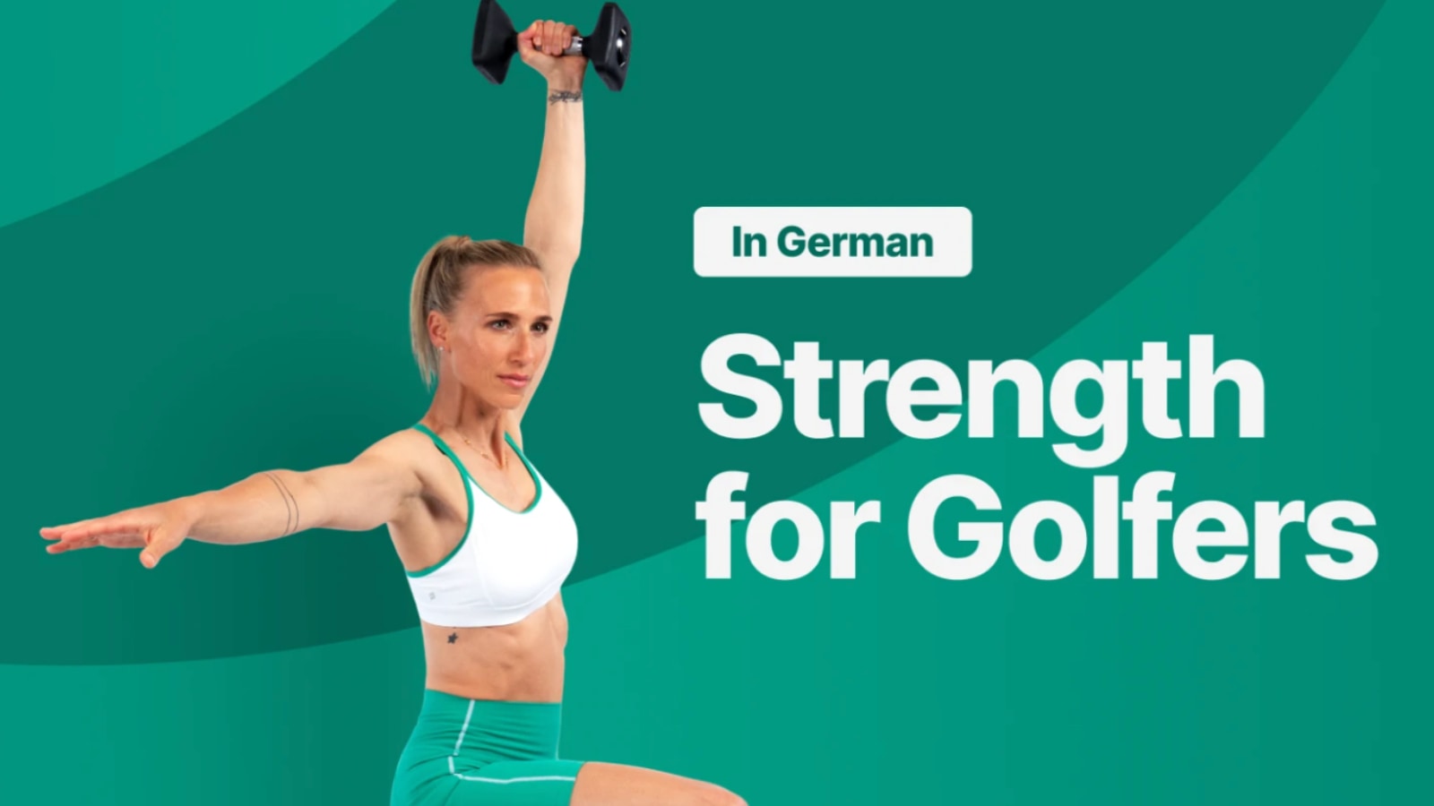 Peloton's new Strength for Golfers in German program with Irene Kaymer.