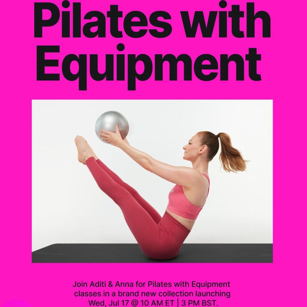 New Peloton Pilates classes with equipment and class collection coming this week. Image credit Peloton social media.