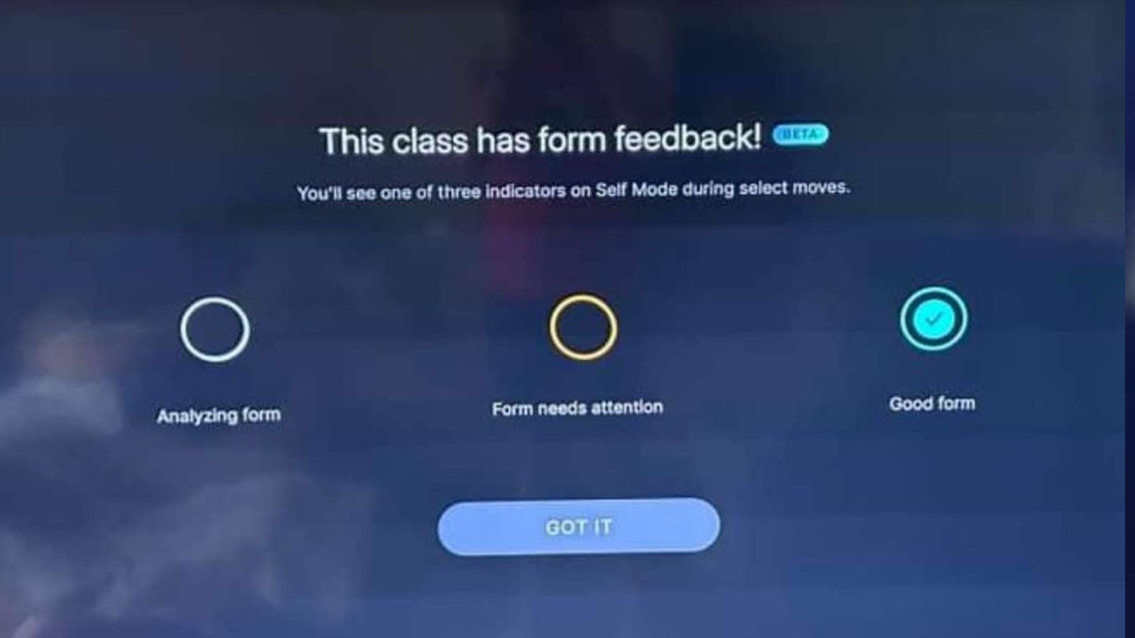 Peloton Guide Form Feedback intro screen rolling out to more members.