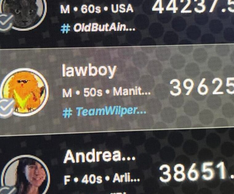 Peloton leaderboard bug.