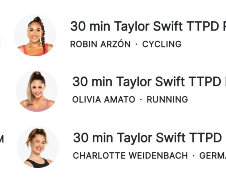 Peloton Taylor Swift TTPD Classes on Upcoming Schedule