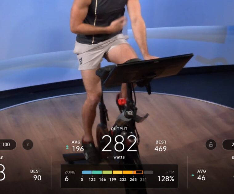 Target metrics on the Peloton Bike+.