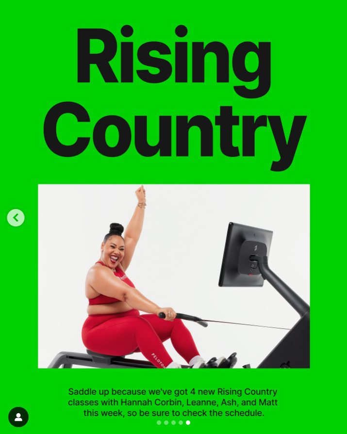 Peloton has new Rising Country classes coming this week. Image credit Peloton social media.