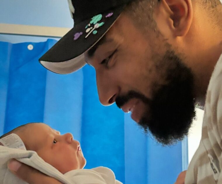 Jermaine Johnson and his son Ray.