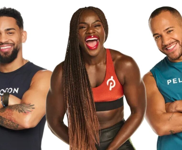 Peloton instructors Rad Lopez, Tunde Oyeneyin, and Jeffrey McEachern.