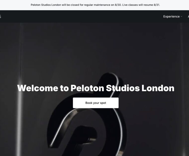 Peloton adjusted the dates of the summer studio closure for London.
