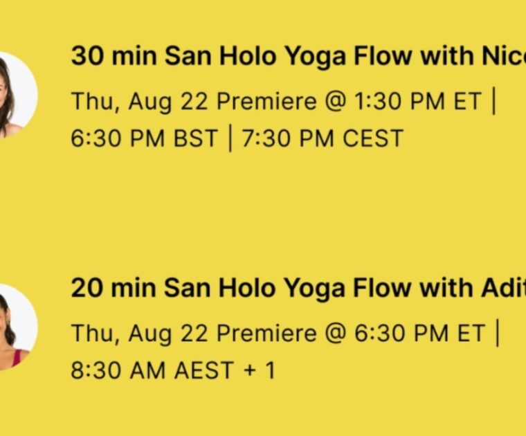 Peloton San Holo class list. Image credit Peloton social media.