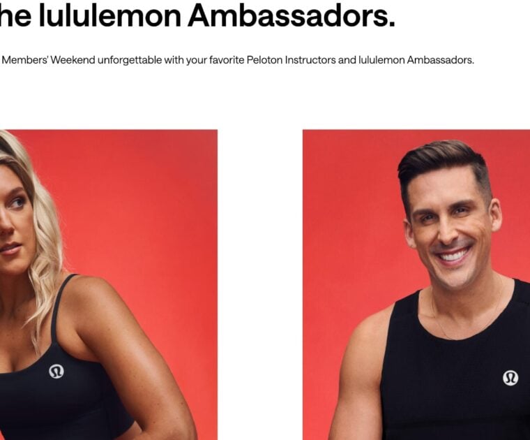 Details about the second lululemon members' weekend at Peloton Studios New York in September 2024.