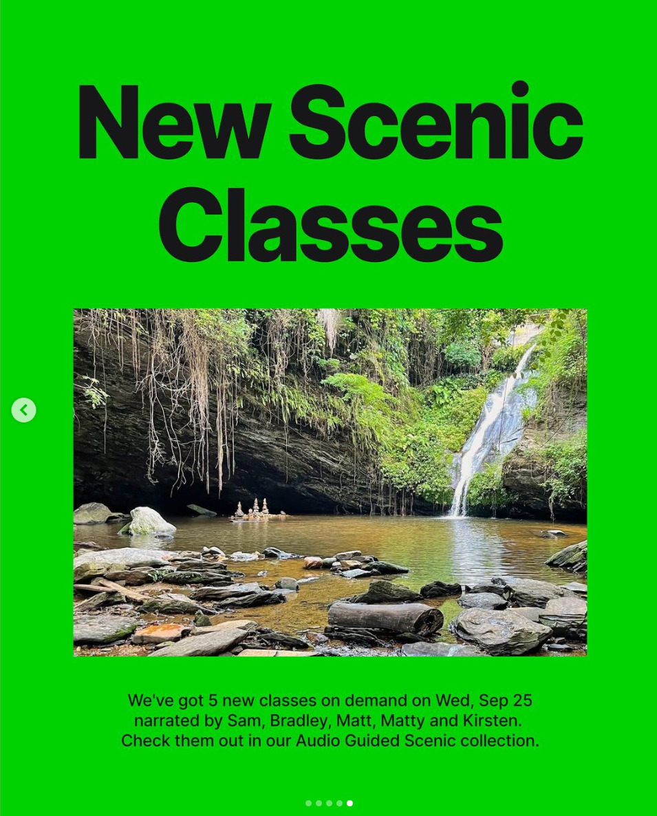 Peloton shares new audio guided Scenic classes will drop on September 25
