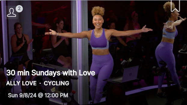 Ally Love's Sundays With Love ride from September 8, 2024.