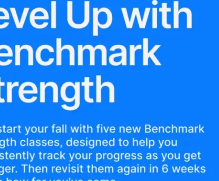 @PelotonStudios Instagram Story announcing fall strength benchmark classes.