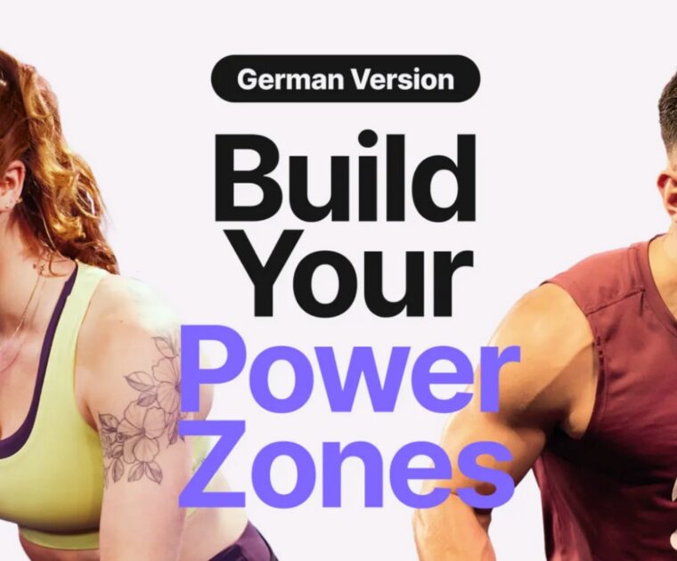 The "Build Your Power Zones" program in German on Peloton.