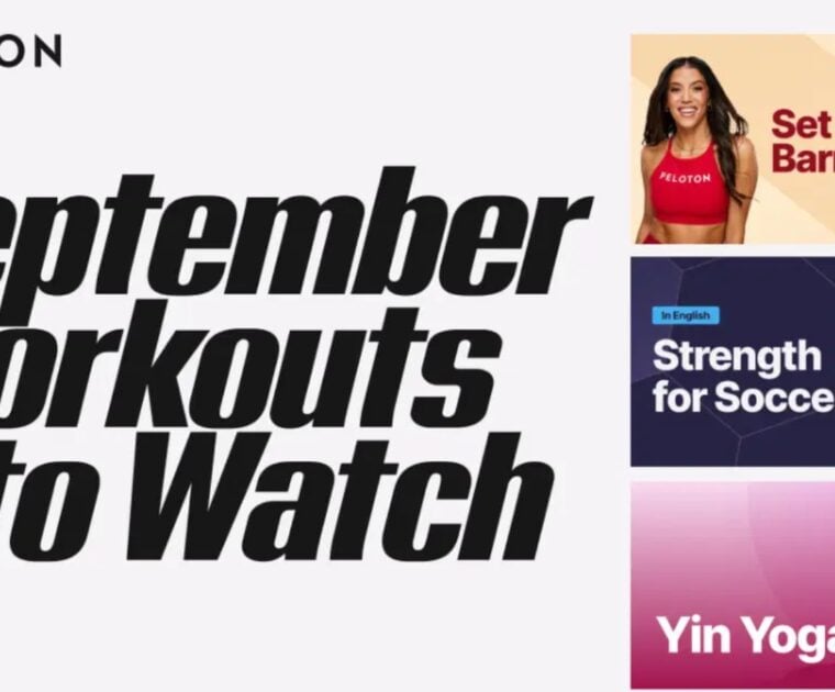 Peloton shared their monthly "Workouts to Watch" email with members for September 2024