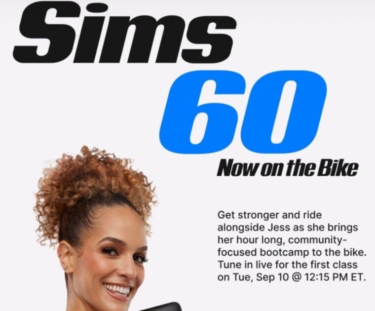@PelotonStudios Instagram Story announcing Sims 60 expansion to the bike.