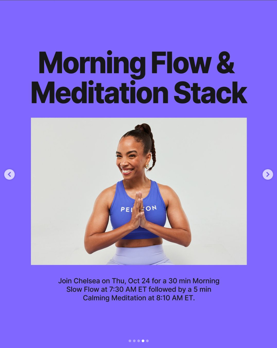Chelsea Jackson Roberts will teach a live yoga and meditation stack this week