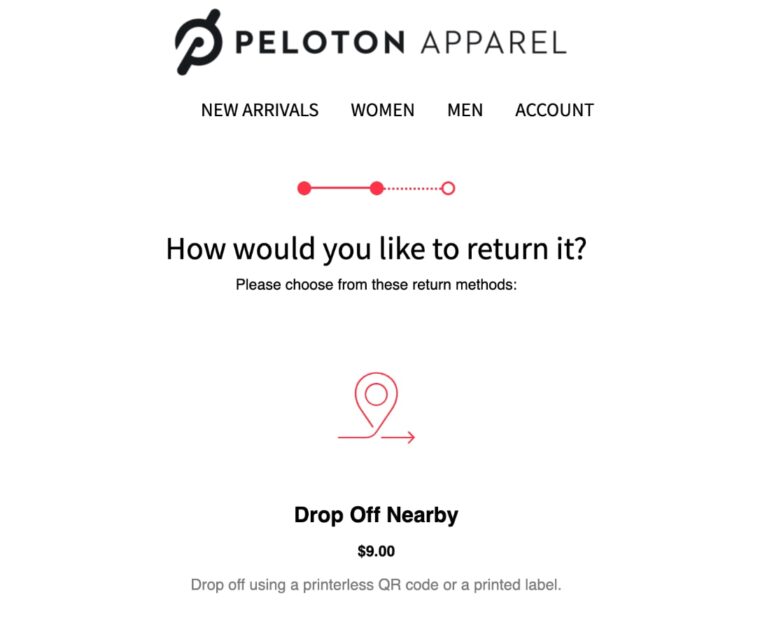 The new restocking fee for Peloton apparel orders being returned.