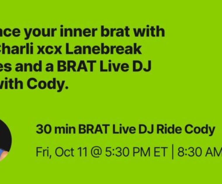 Peloton's Charli xcx artist series.