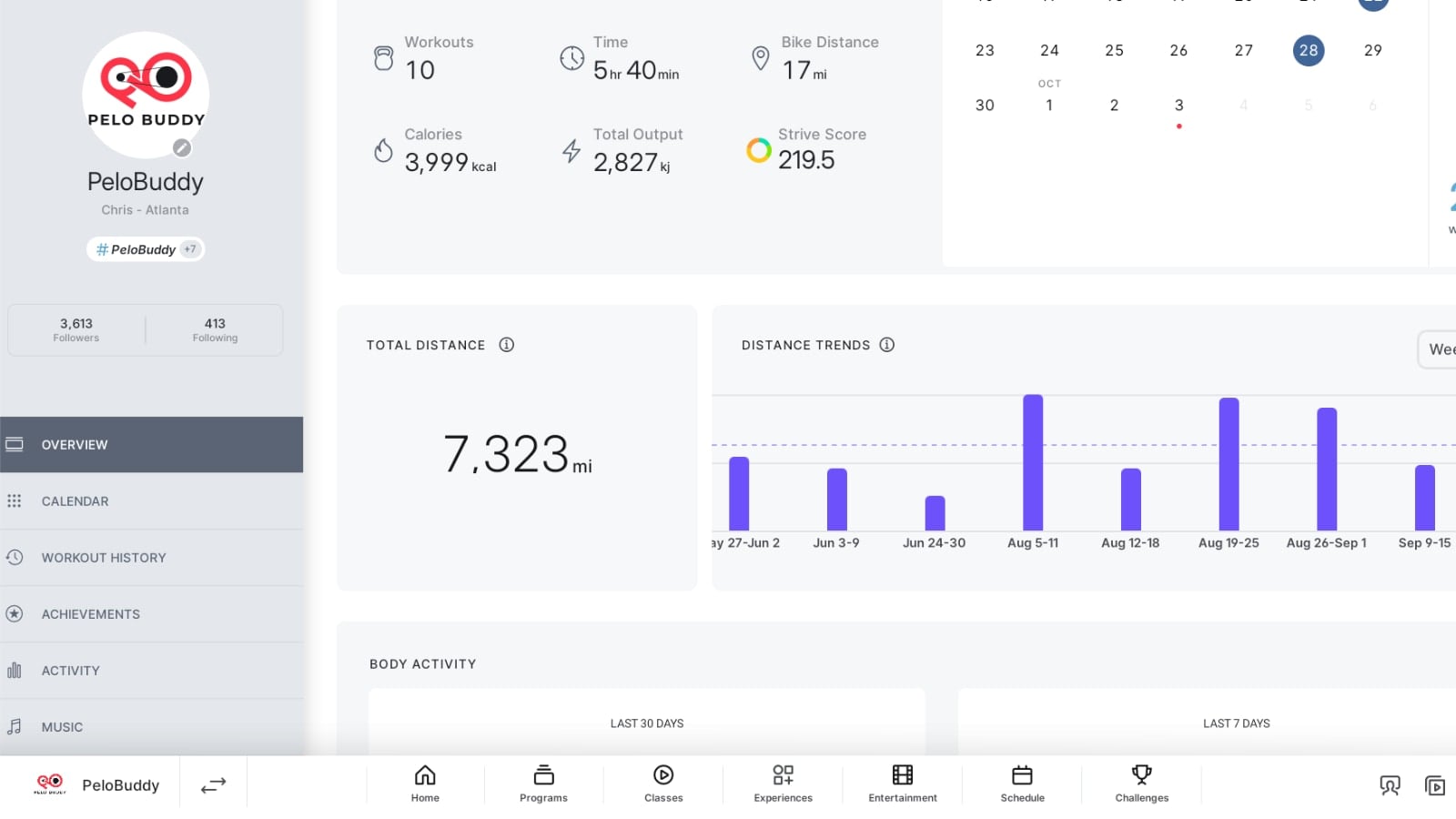 You can find the new Total Distance / Lifetime Miles feature in the "Overview" tab of your profile.