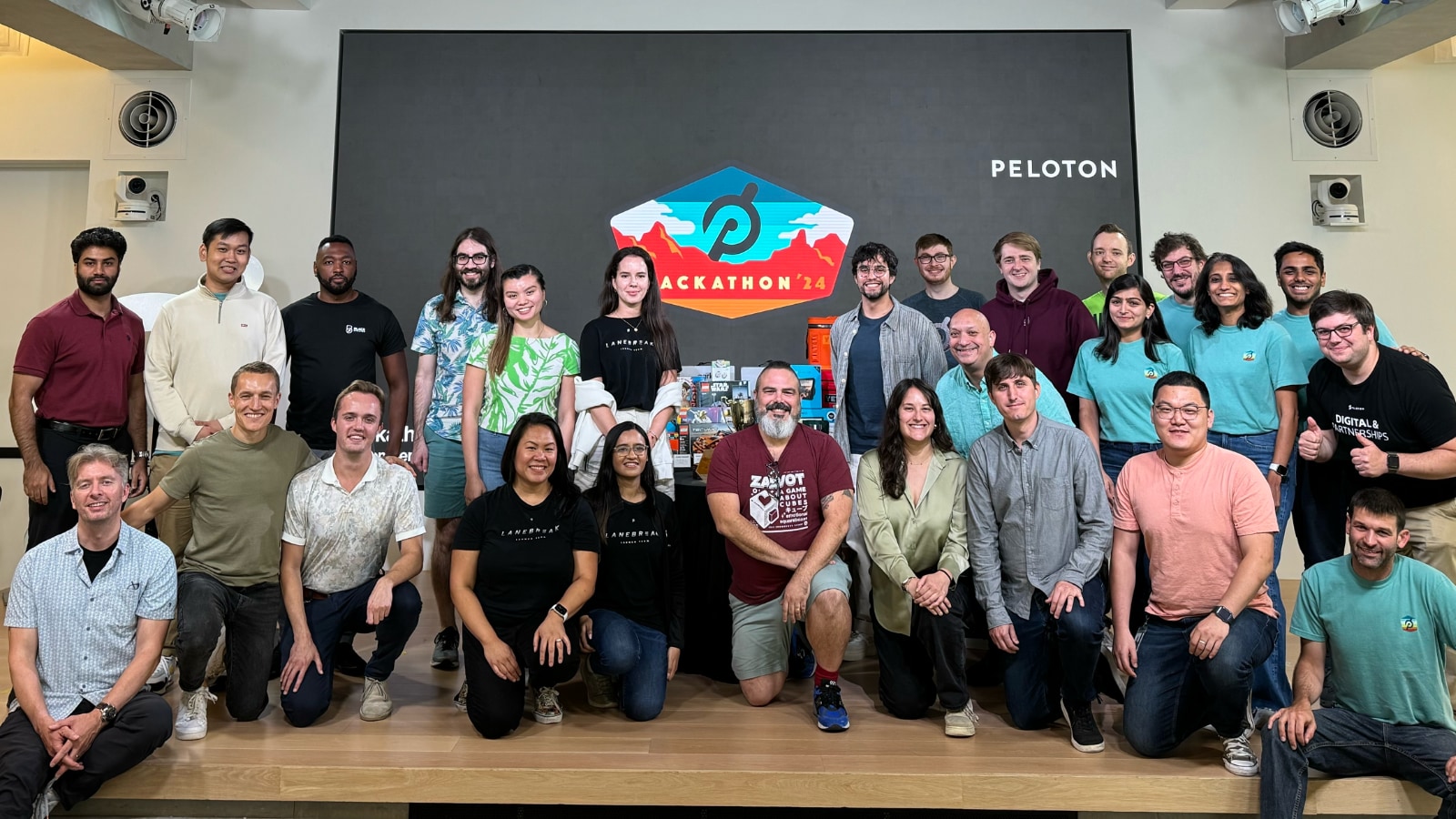 Some of the Peloton team who took part in the 2024 Hackathon.