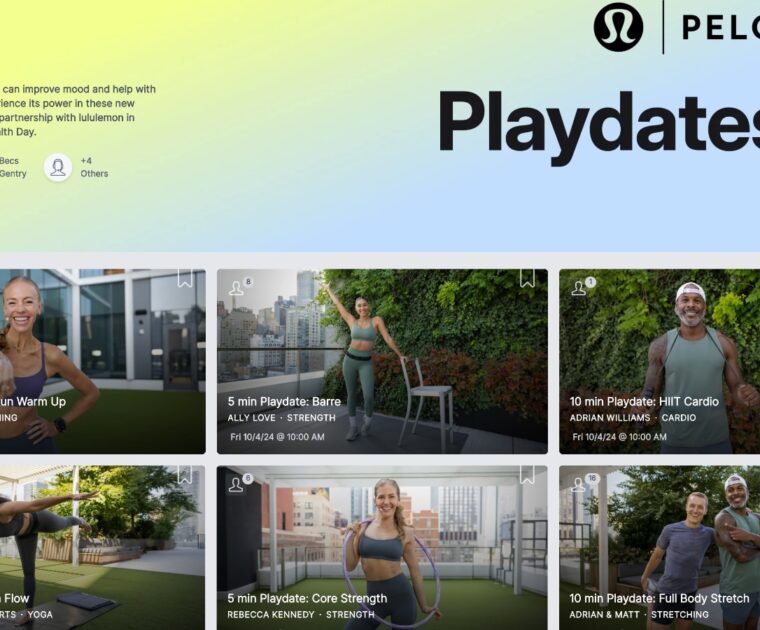 Peloton Playdate classes & collection.