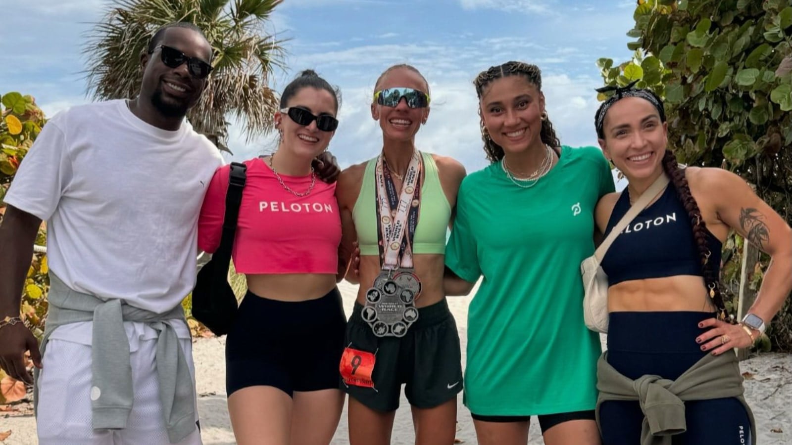 Becs Gentry with Alex Toussaint, Camila Ramon, Ally Love, and Robin Arzon after The Great World Race.