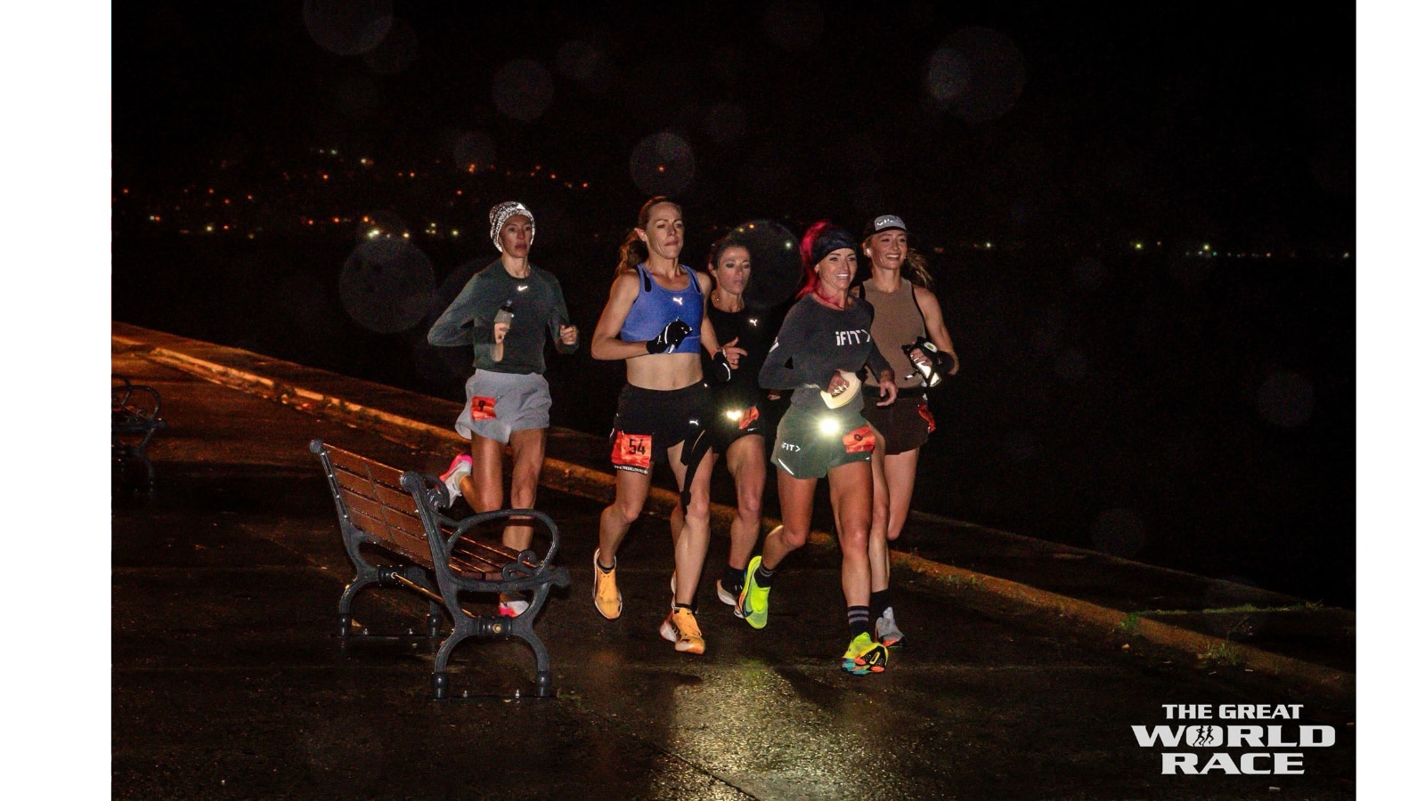 Becs Gentry running the Istanbul Europe marathon of The Great World Race. Image credit The Great World Race.