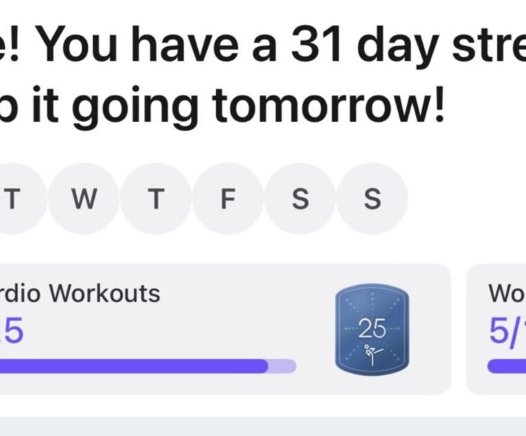 New digital app home page showing daily streak.