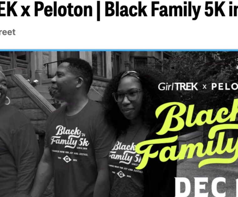 Peloton x GirlTREK Black Family 5K event.