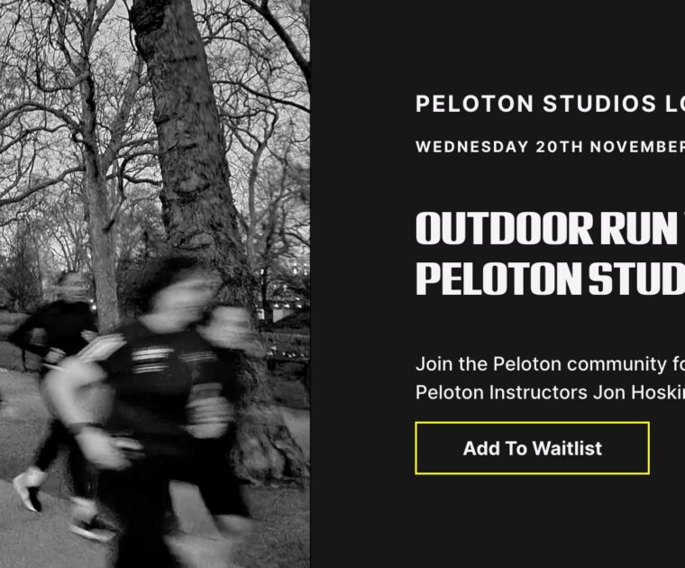 Peloton Studios London hosting 5K run in November 2024